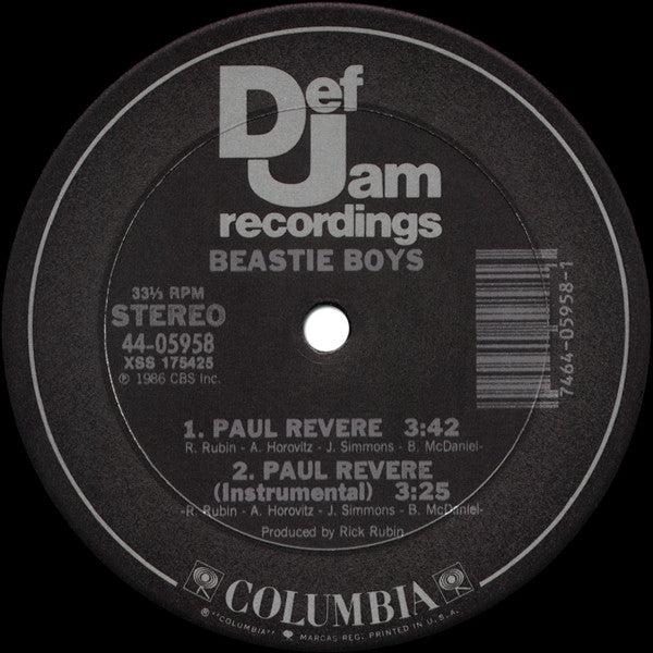 Beastie Boys : It's The New Style / Paul Revere (12", M/Print)