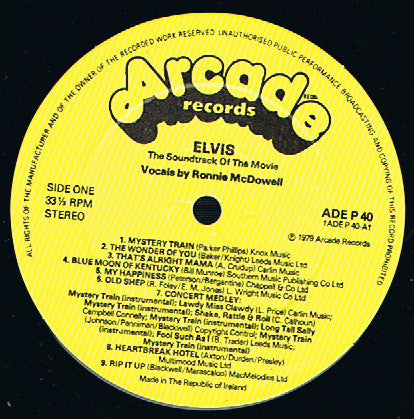 Ronnie McDowell : Elvis : The Original Soundtrack From The New Motion Picture (LP, Album, Gat)