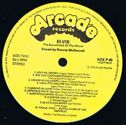 Ronnie McDowell : Elvis : The Original Soundtrack From The New Motion Picture (LP, Album, Gat)