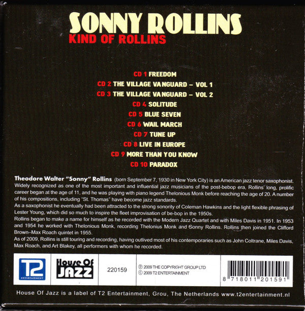 Sonny Rollins : Kind Of Rollins (10xCD, Comp)