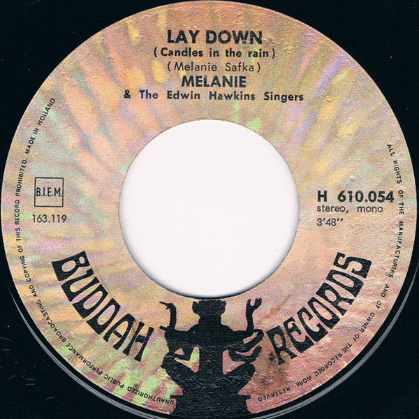 Melanie (2) With Edwin Hawkins Singers : Lay Down (Candles In The Rain) (7", Single, Mono)