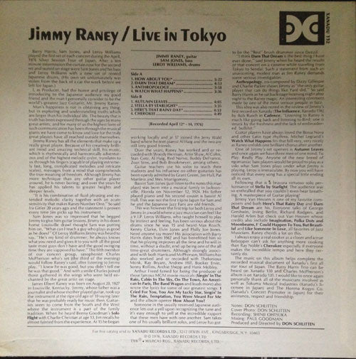 Jimmy Raney : Live In Tokyo (LP, Album)