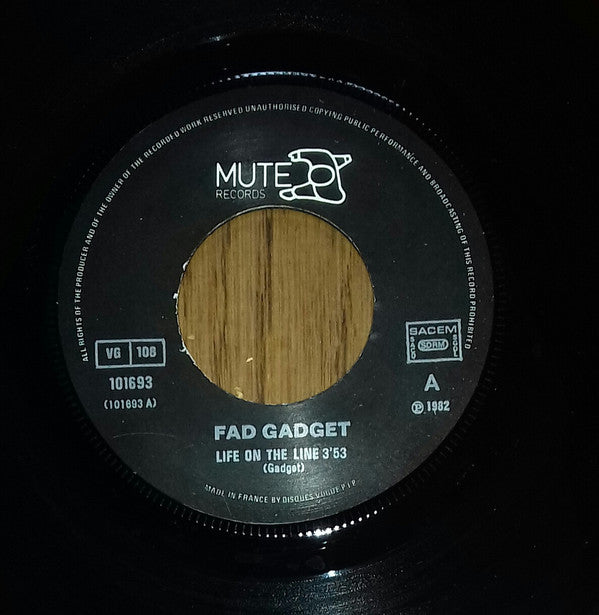 Fad Gadget : Life On The Line (7")