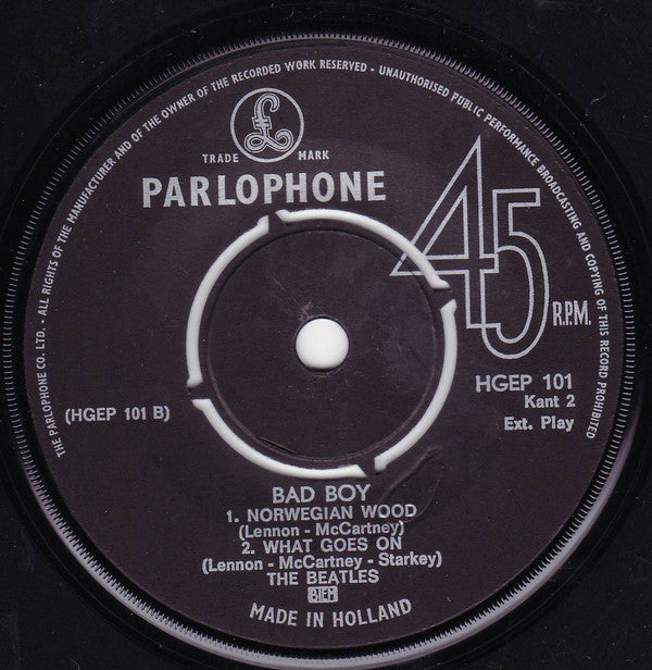 The Beatles : Bad Boy (7", EP)