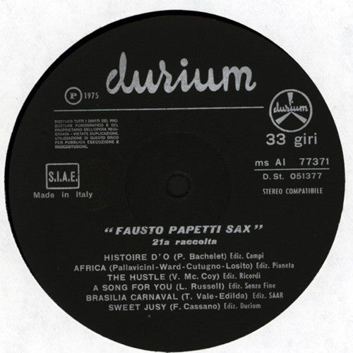 Fausto Papetti : 21ª Raccolta (LP, Album, Gat)