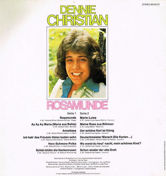 Dennie Christian : Rosamunde (LP, Album)