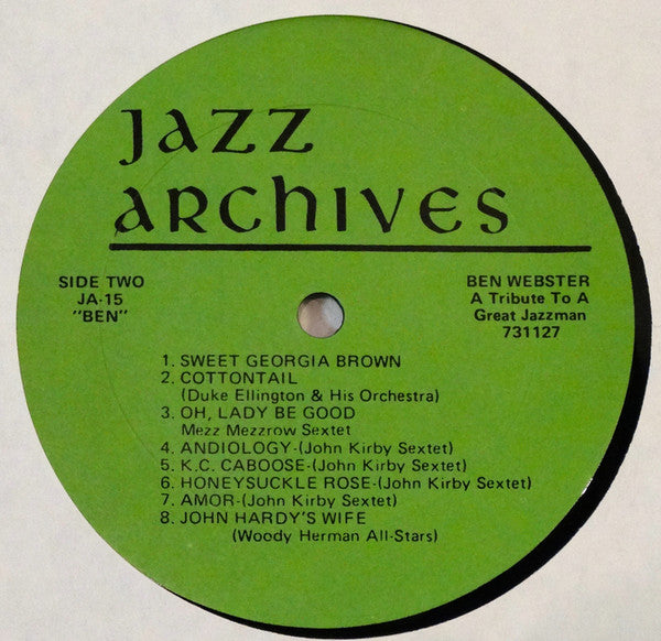 Ben Webster : Ben - A Tribute To A Great Jazzman (LP)