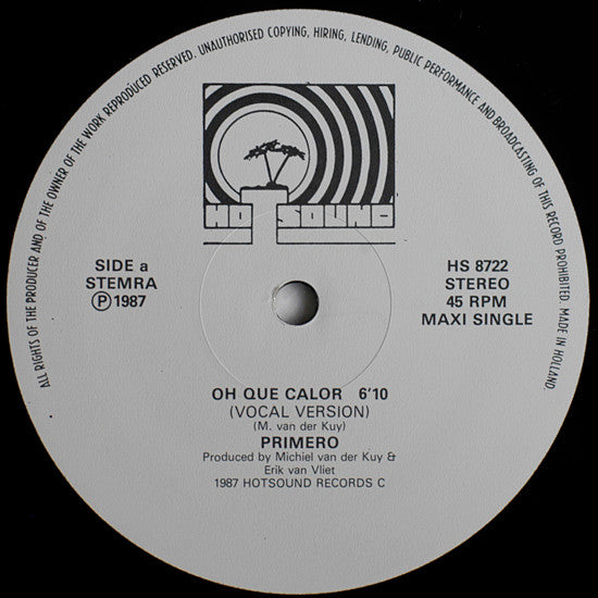 Primero : Oh Que Calor (12", Maxi)