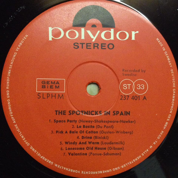 The Spotnicks : The Spotnicks In Spain (Bailemos Con Los Spotnicks) (LP, Album)