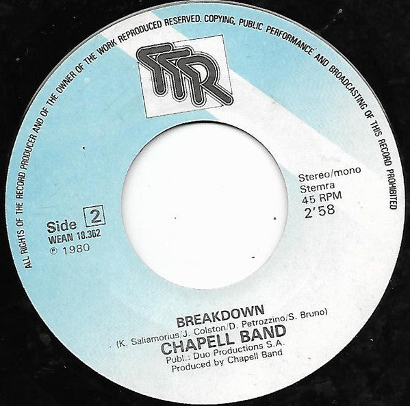 Chapell Band : Get Away / Breakdown (7", Single)