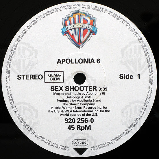 Apollonia 6 : Sex Shooter (12", Maxi)