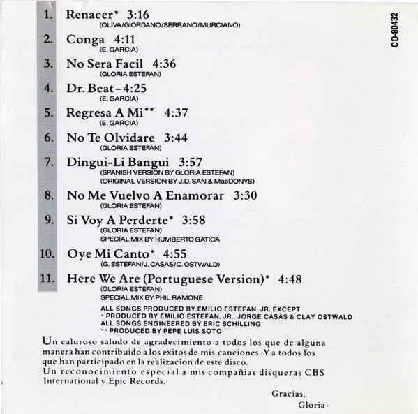 Gloria Estefan : Exitos De Gloria Estefan (CD, Comp, RP)