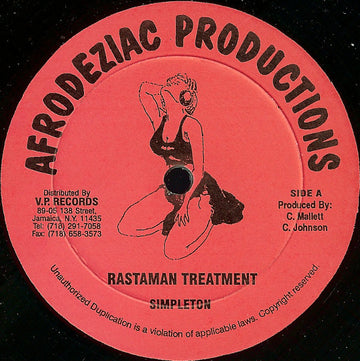 Simpleton / Judas (4) : Rastaman Treatment / Love God (12")