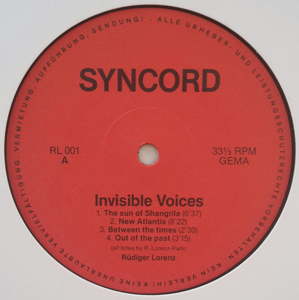 Rüdiger Lorenz : Invisible Voices (LP)