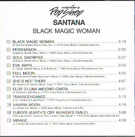 Santana : Black Magic Woman (CD, Comp)