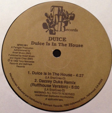 Duice : Duice Is In The House (12")