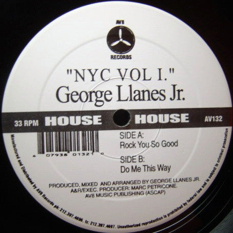 George Llanes, Jr. : NYC Vol 1. (12")