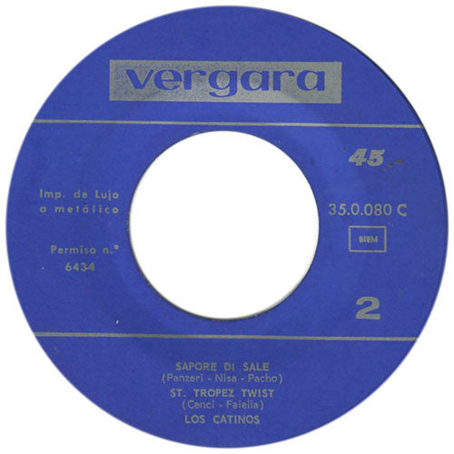 Los Catinos : Sapore Di Sale (7", EP, RE, Blu)
