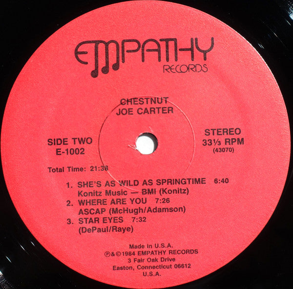 Joe Carter (6) : Chestnut (LP, Album)