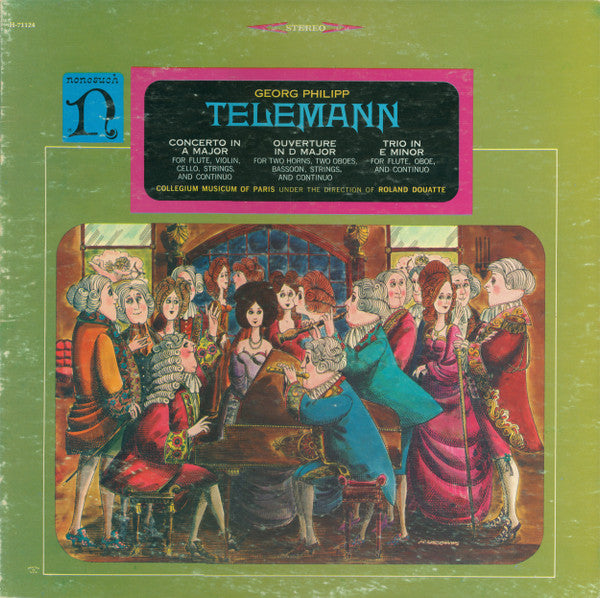 Georg Philipp Telemann - Collegium Musicum De Paris Under The Direction Of Roland Douatte : Concerto In A Major / Ouverture In D Major / Trio In E Minor (LP, Album, RP)
