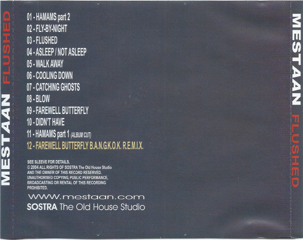Mestaan : Flushed (CD, Album)