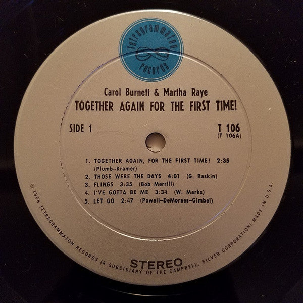 Carol Burnett & Martha Raye : Together Again For The First Time (LP, Album)