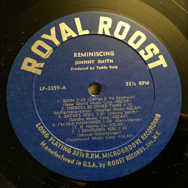 Johnny Smith : Reminiscing (LP, Album, Mono)