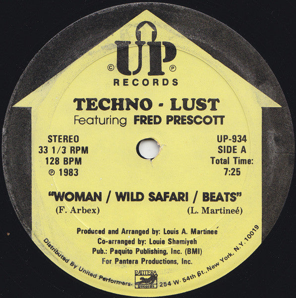 Techno - Lust* Featuring Fred Prescott : Woman / Wild Safari / Beats (12")