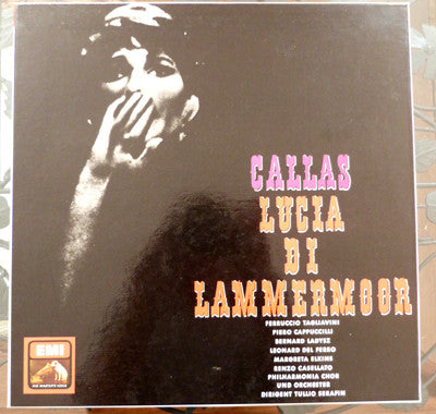 Maria Callas : Piero Cappuccilli, Ferruccio Tagliavini, Tullio Serafin ‎– Donizetti - Lucia Di Lammermoor. (2xLP, Album, RE + Box)