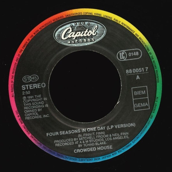 Crowded House : Four Seasons In One Day (7", Single)