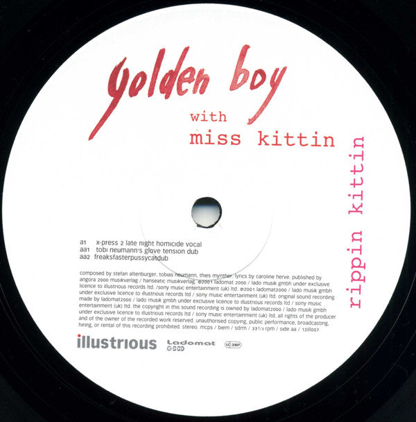 Golden Boy With Miss Kittin : Rippin Kittin (12")