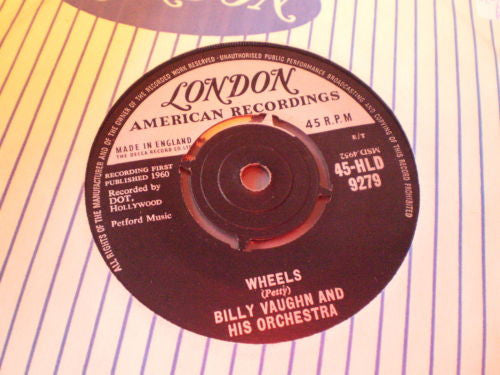 Billy Vaughn And His Orchestra : Wheels / Orange Blossom Special (7", Single)