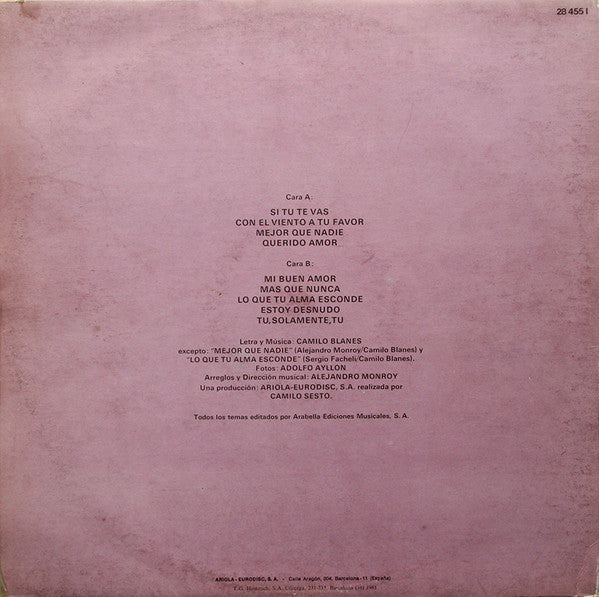 Camilo Sesto : Rasgos (LP, Album, RE, Gat)