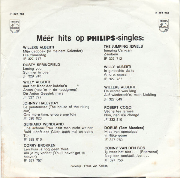 Ronnie Tober : Iedere Avond / Voor Jou (7", Single, Mono, Blu)
