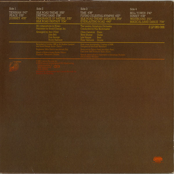 Kitaro And London Symphony Orchestra : Silk Road Suite (2xLP, Album, RE)