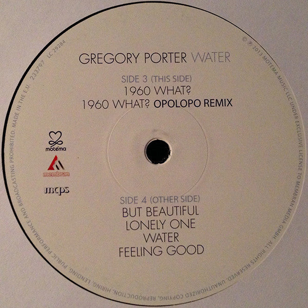 Gregory Porter : Water (2xLP, Album, 180 + CD, Album)