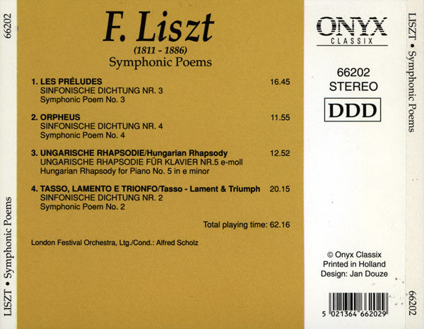 Franz Liszt : Symphonic Poems (CD, Comp)