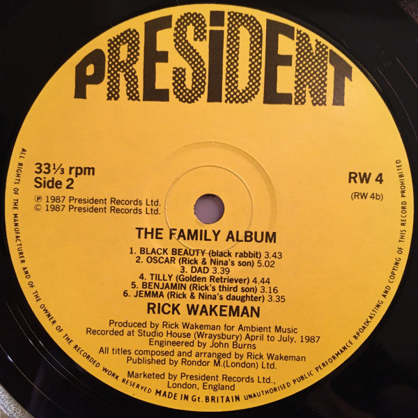 Rick Wakeman : The Family Album (LP, Album)