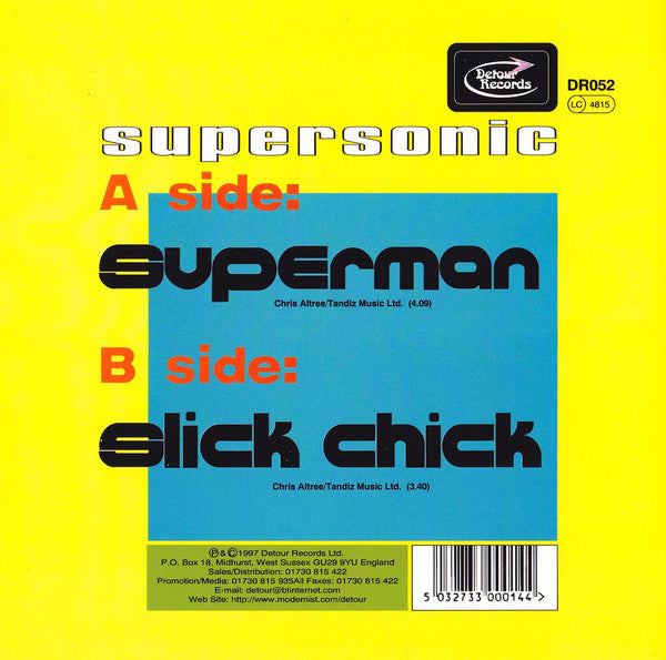 Supersonic (11) : Superman / Slick Chick (7", Single)