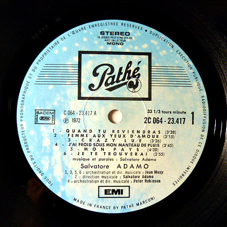 Adamo : Adamo (LP, Gat)