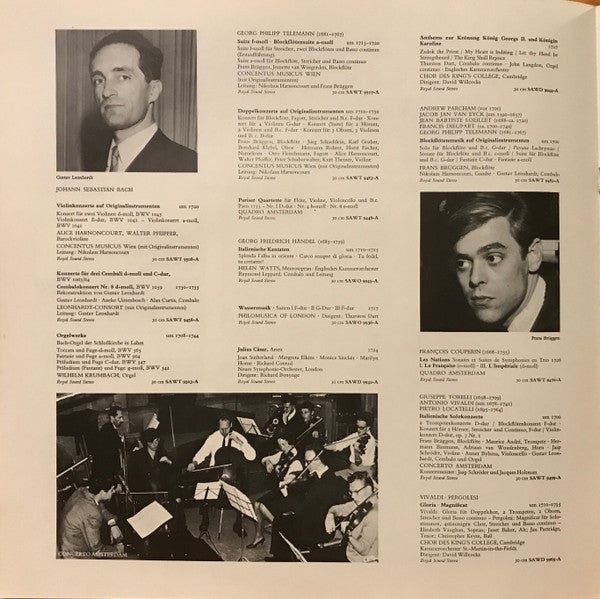 Johann Sebastian Bach · Georg Friedrich Händel · Georg Philipp Telemann : Lebendiges Barock »Auf Originalinstrumenten« (LP, Comp)