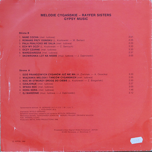 Siostry Reifer : Gypsy Music - Melodie Cygańskie (LP)