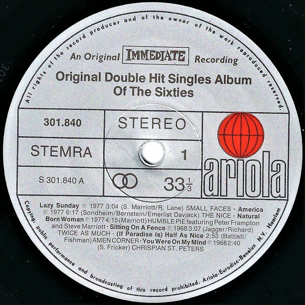 Various : Original Double Hit Singles Album Of The Sixties (2xLP, Comp)
