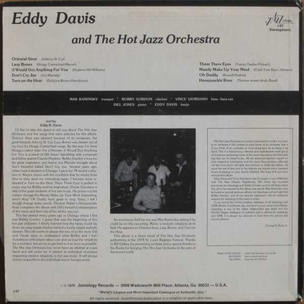 Eddy Davis & The Hot Jazz Orchestra : Eddy Davis And The Hot Jazz Orchestra (Vol. One) (LP)