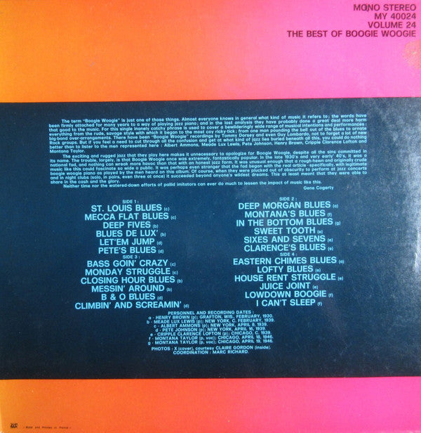 Various : The Best Of Boogie Woogie - Volume 24 (2xLP, Comp, Mono, Gat)