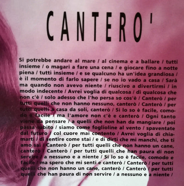 Andrea Mingardi : Cantero' (12", Maxi)