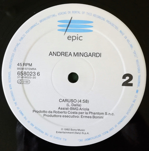 Andrea Mingardi : Cantero' (12", Maxi)