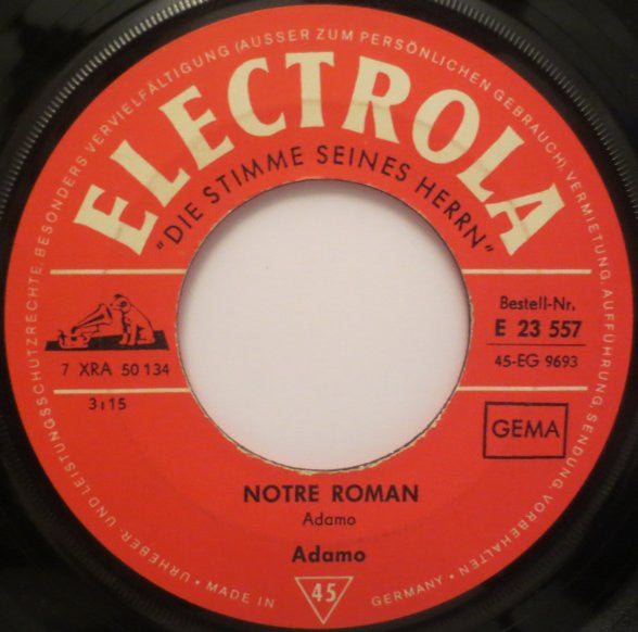 Adamo : Notre Roman (7", Single)