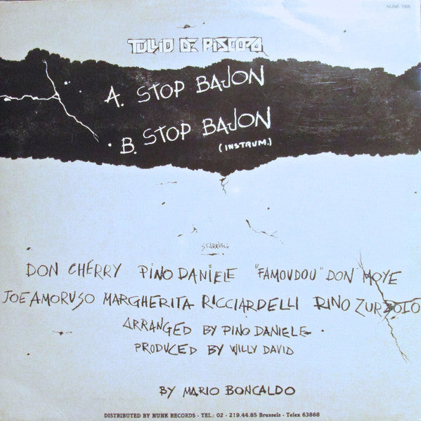 Tullio De Piscopo : Stop Bajon (12")