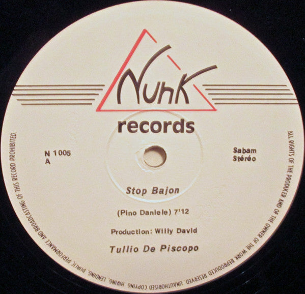 Tullio De Piscopo : Stop Bajon (12")
